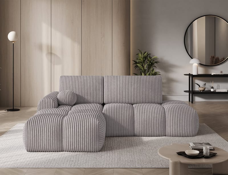 Vittario 3-seters boblete sovesofa med divan og oppbevaring, venstre - Modullo 03 - Møbler - Sofaer - Sovesofaer