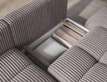 Vittario 3-seters boblete sovesofa med divan og oppbevaring, venstre - Modullo 03 - Møbler - Sofaer - Sovesofaer