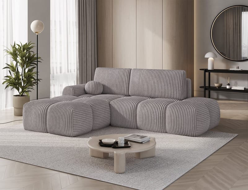 Vittario 3-seters boblete sovesofa med divan og oppbevaring, venstre - Modullo 03 - Møbler - Sofaer - Sovesofaer
