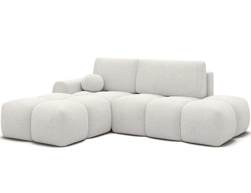 Vittario 3-seters boblete sovesofa med divan og oppbevaring, venstre, Royal 01