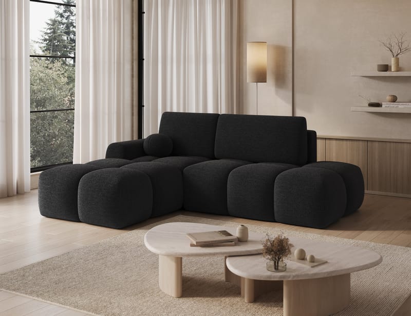 Vittario 3-seters boblete sovesofa med divan og oppbevaring, venstre - Royal 05 - Møbler - Sofaer - Sovesofaer