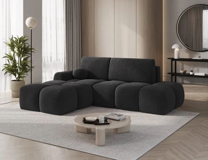 Vittario 3-seters boblete sovesofa med divan og oppbevaring, venstre - Royal 05 - Møbler - Sofaer - Sovesofaer