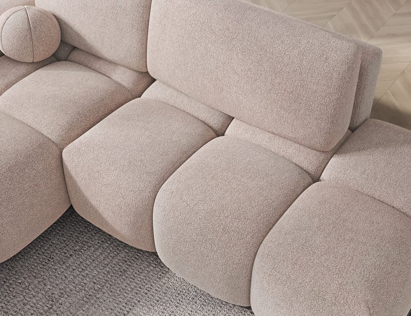 Vittario 3-seters boblete sovesofa med divan og oppbevaring, venstre - Xillar 20 - Møbler - Sofaer - Sovesofaer