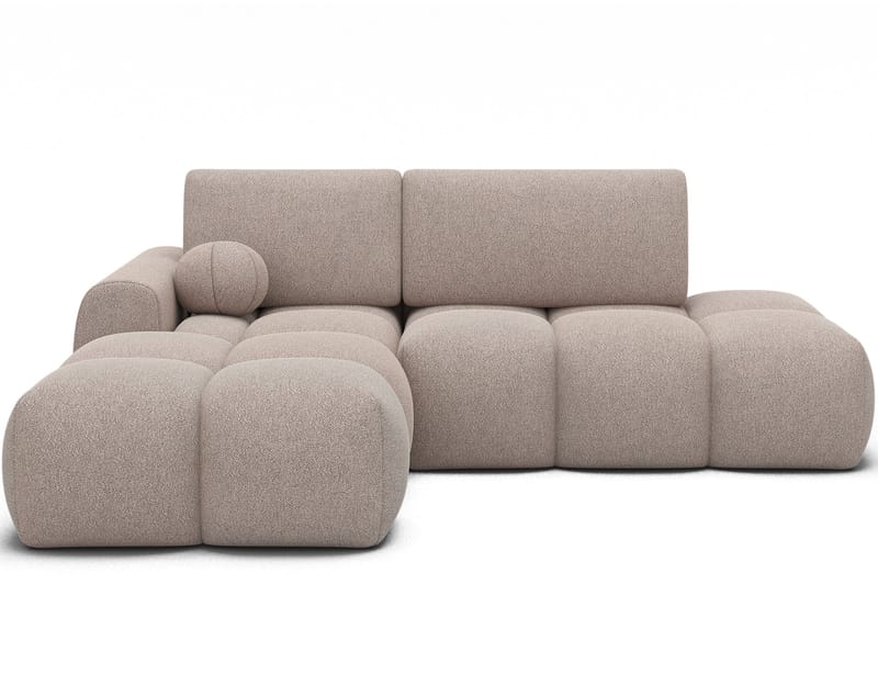 Vittario 3-seters boblete sovesofa med divan og oppbevaring, venstre - Xillar 20 - Møbler - Sofaer - Sovesofaer