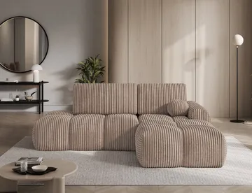 Vittario 3-seters Bubblig sovesofa med divan og oppbevaring Høyre - Modullo 20 - Møbler - Sofaer - Sovesofaer