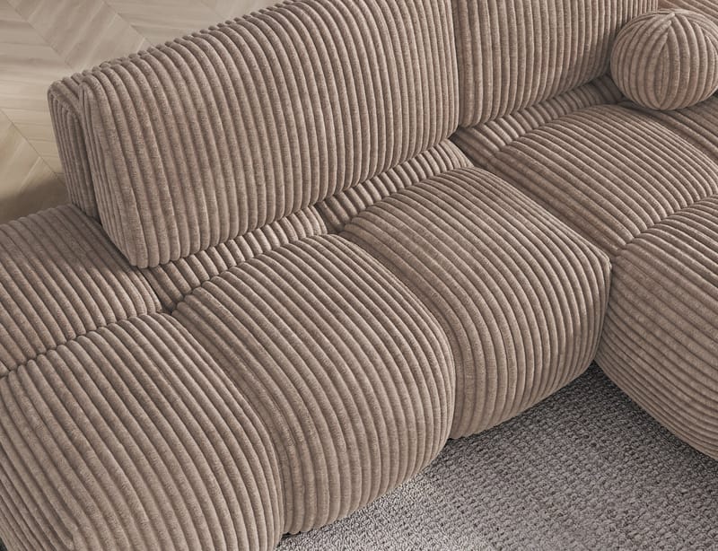 Vittario 3-seters Bubblig sovesofa med divan og oppbevaring Høyre - Modullo 20 - Møbler - Sofaer - Sovesofaer