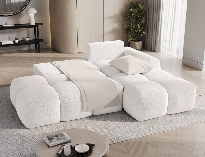 Vittario 3-seters Bubblig sovesofa med divan og oppbevaring Høyre - Royal 01 - Møbler - Sofaer - Sovesofaer