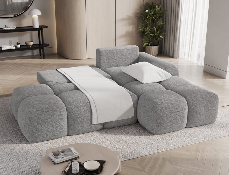 Vittario 3-seters Bubblig sovesofa med divan og oppbevaring Høyre - Royal 04 - Møbler - Sofaer - Sovesofaer