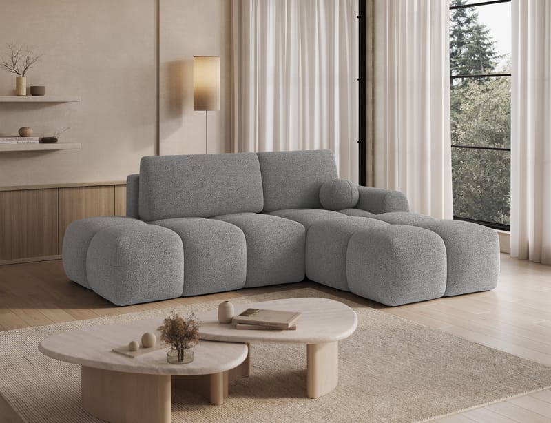 Vittario 3-seters Bubblig sovesofa med divan og oppbevaring Høyre - Royal 04 - Møbler - Sofaer - Sovesofaer