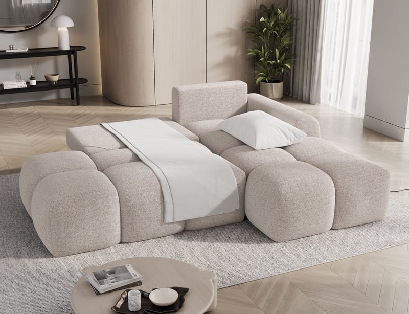 Vittario 3-seters Bubblig sovesofa med divan og oppbevaring Høyre - Royal 18 - Møbler - Sofaer - Sovesofaer