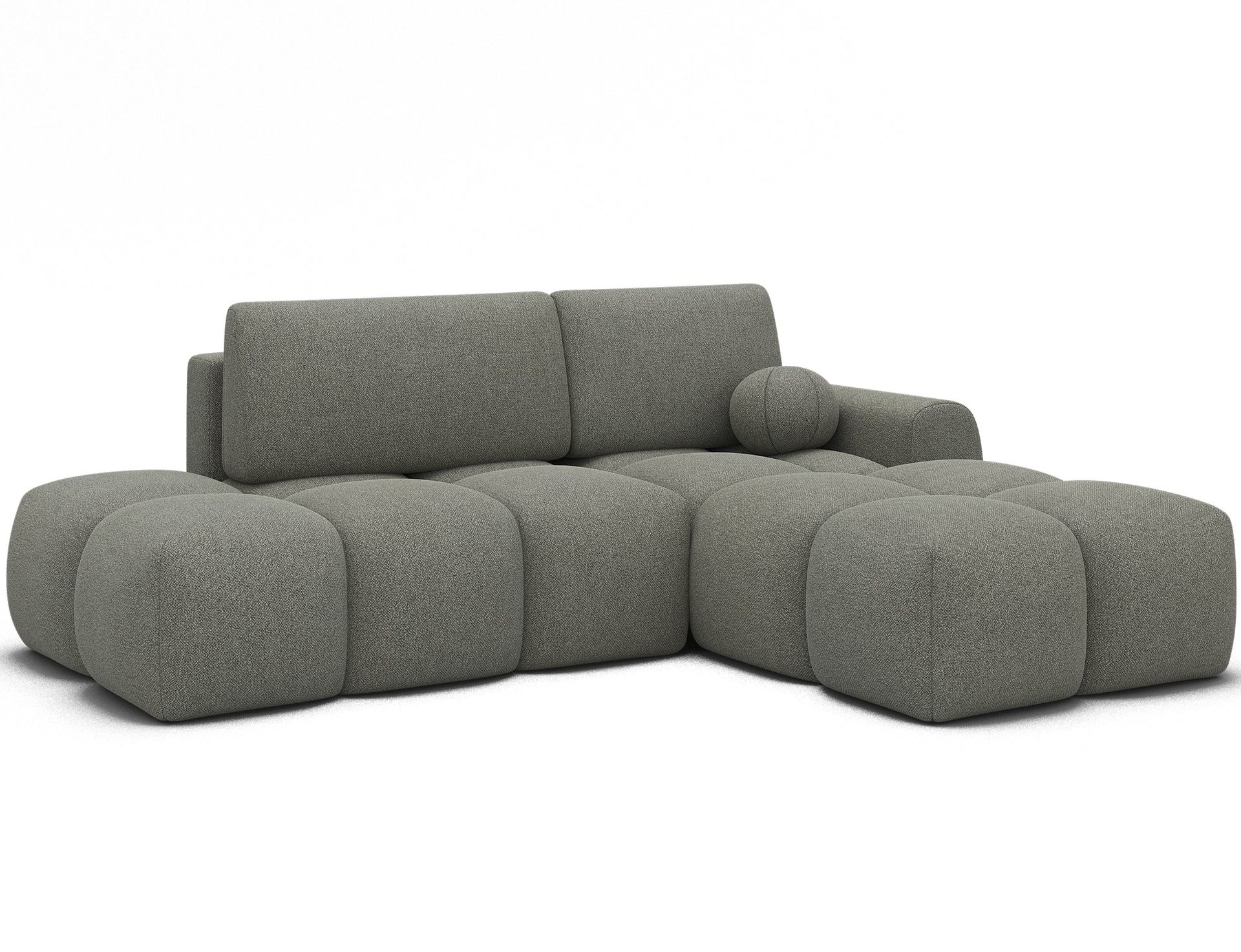 Vittario 3-seters Bubblig sovesofa med divan og oppbevaring Høyre - Xillar 100