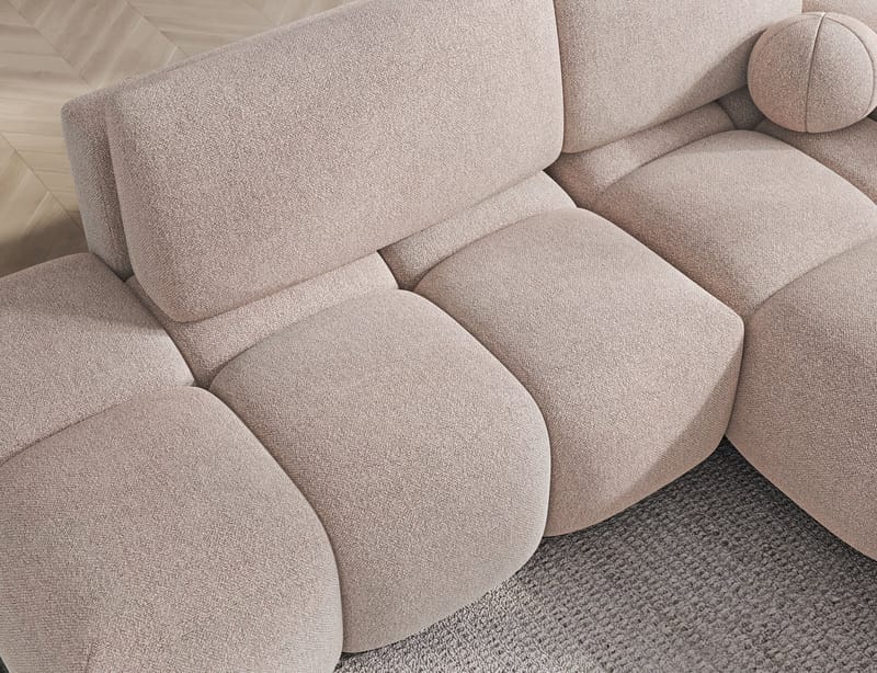 Vittario 3-seters Bubblig sovesofa med divan og oppbevaring Høyre - Xillar 20 - Møbler - Sofaer - Sovesofaer
