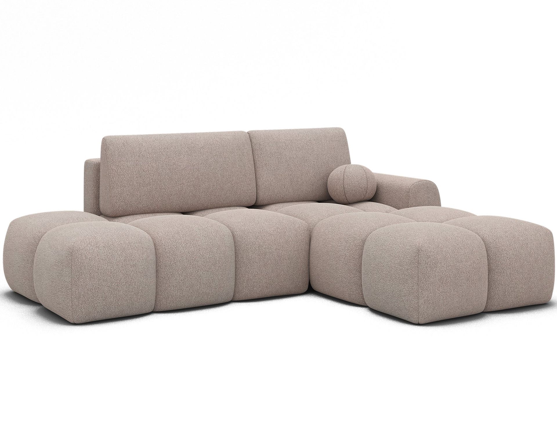Vittario 3-seters Bubblig sovesofa med divan og oppbevaring Høyre - Xillar 20