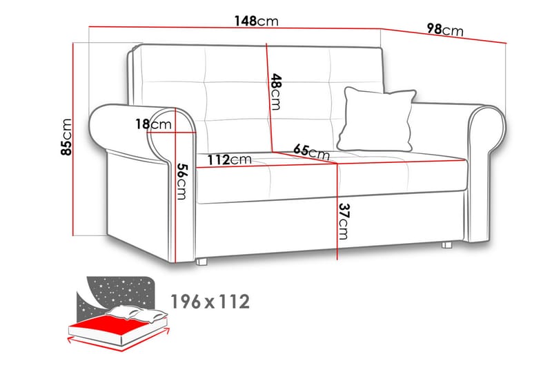 Viva Sofa - Sovesofaer - 2 seters sovesofa - Fløyel sofaer