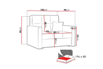 Viva Sovesofa 103x100x85 cm - Møbler - Sofaer - Sovesofaer