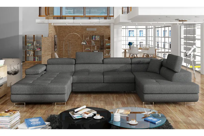 Vueltas Hjørnesovesofa - Grå - Møbler - Sofaer - Sovesofaer