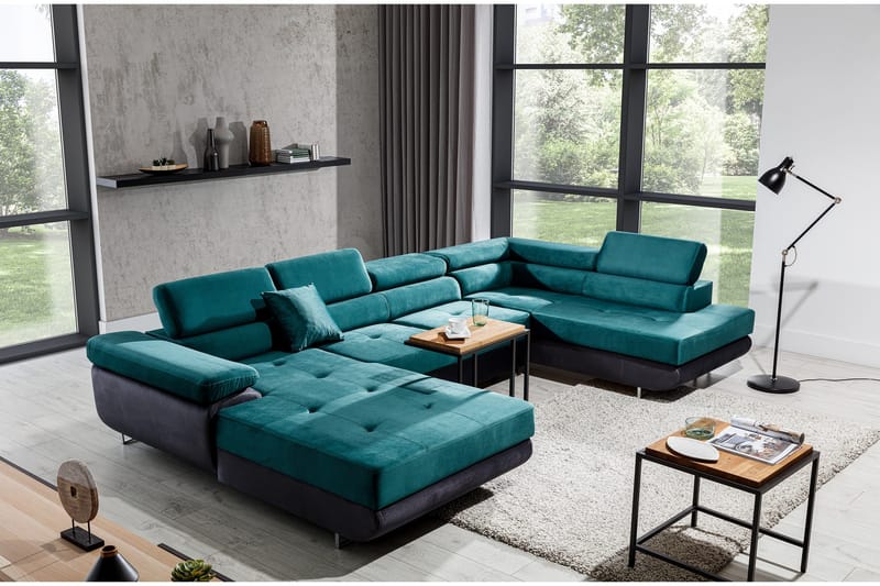 Vueltas U-Sovesofa Høyre - Grønn/Grå - Møbler - Sofaer - Sovesofaer