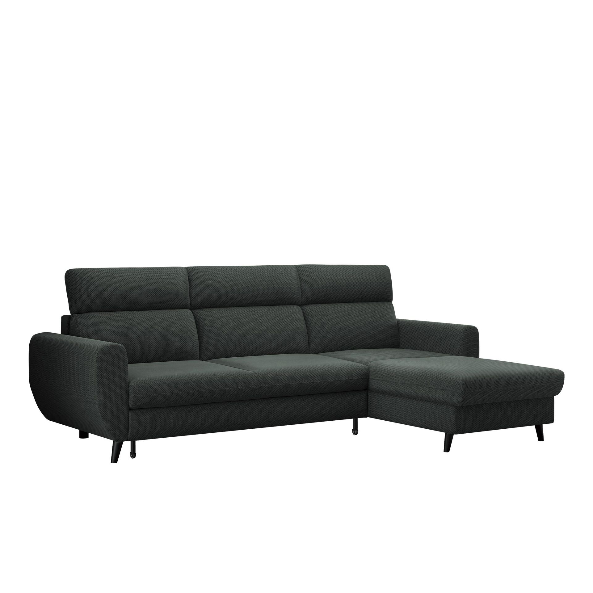 Vylon 3-seters sovesofa med divan - grå