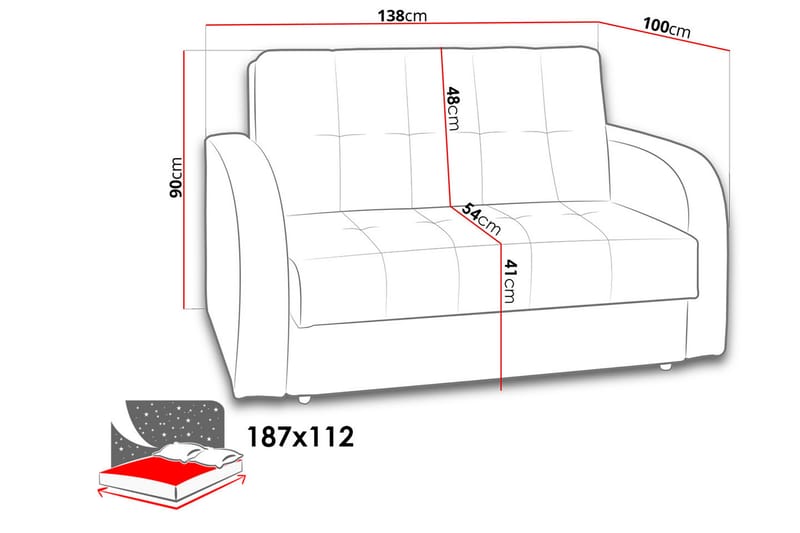 Walton Sofa - Sovesofaer - 2 seters sovesofa