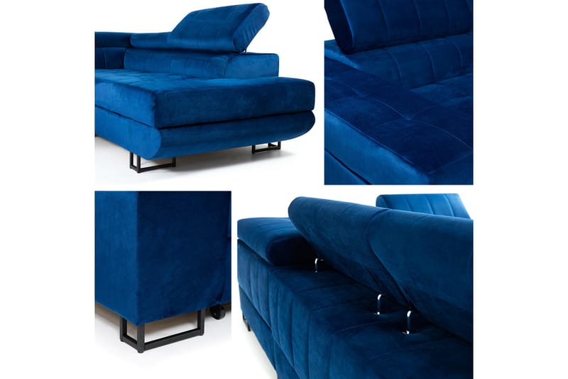 Warwick 3-seters Hjørnesovesofa - Svart - Møbler - Sofaer - Sovesofaer