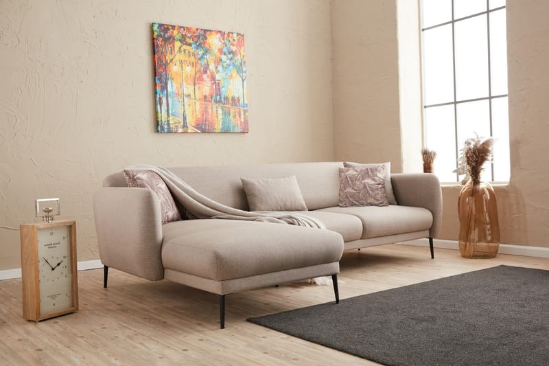 Wenus Divansovesofa 3-seters - Beige - Møbler - Sofaer - Sofa med sjeselong