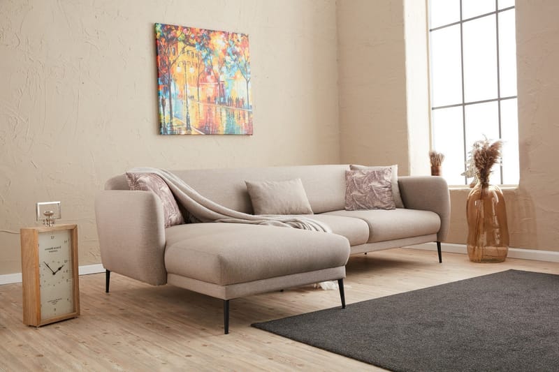Wenus Divansovesofa 3-seters - Beige - Møbler - Sofaer - Sofa med sjeselong - 3 seters sofa med divan