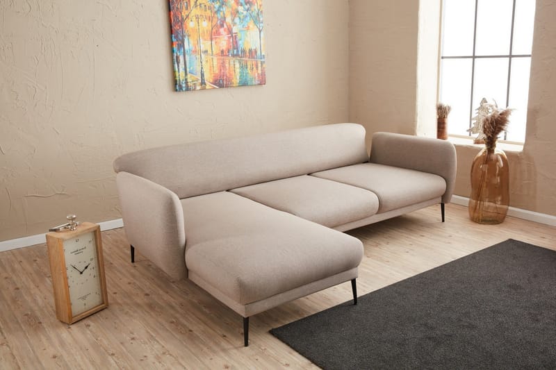 Wenus Divansovesofa 3-seters - Beige - Møbler - Sofaer - Sofa med sjeselong - 3 seters sofa med divan