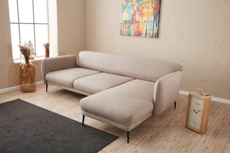 Wenus Divansovesofa 3-seters - Beige - Møbler - Sofaer - Sofa med sjeselong - 3 seters sofa med divan