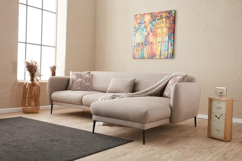Wenus Divansovesofa 3-seters - Beige - Møbler - Sofaer - Sofa med sjeselong - 3 seters sofa med divan