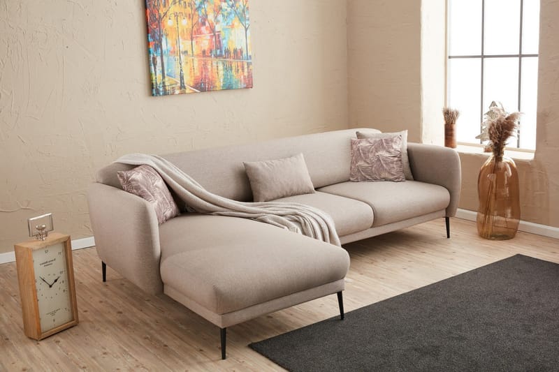 Wenus Divansovesofa 3-seters - Beige - Møbler - Sofaer - Sofa med sjeselong - 3 seters sofa med divan