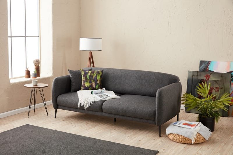 Wenus Sovesofa 3-seters 180x90 cm - Antrasitt - Møbler - Sofaer - Sovesofaer