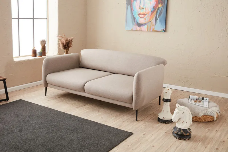 Wenus Sovesofa 3-seters 180x90 cm - Beige - Møbler - Sofaer - Sovesofaer