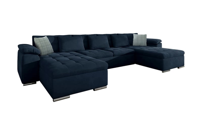 Wicenza U-sovesofa 375x155x76 cm - Sovesofaer - Fløyel sofaer - U sovesofa - Sovesofa divan