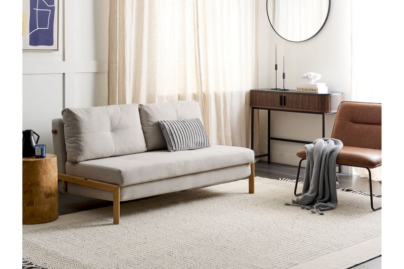 Wigwig Sovesofa 2-seter - Beige/Lyst tre - Møbler - Sofaer - Sovesofaer