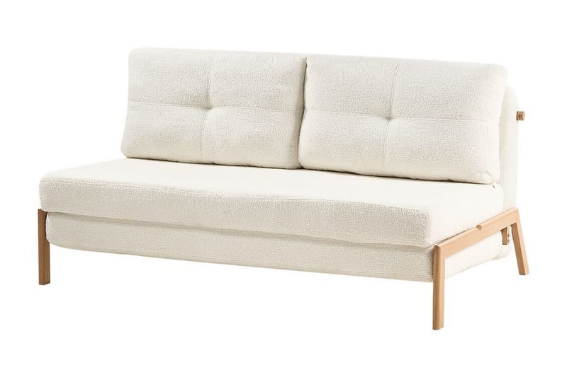 Wigwig Sovesofa 2-seter - Hvit/Lyst tre - Møbler - Sofaer - Sovesofaer
