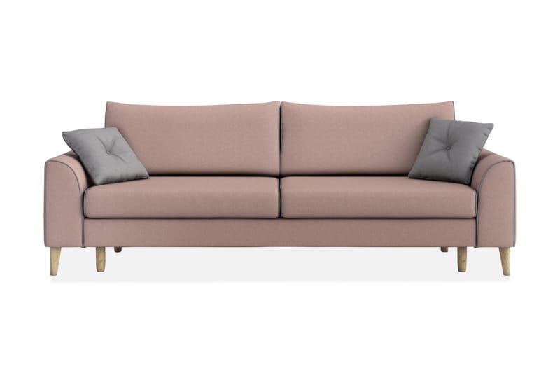 Willer 3-seter Sovesofa - Rosa - Sovesofaer - 3 seters sovesofa