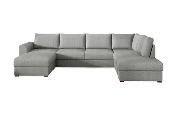 Wilma 5-seter Sovesofa med Sjeselong i Stoff - Grå - Møbler - Sofaer - Sovesofaer
