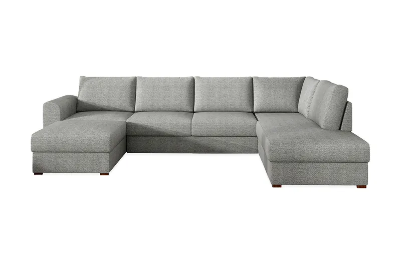 Wilma 5-seter Sovesofa med Sjeselong i Stoff - Grå - Møbler - Sofaer - Sovesofaer