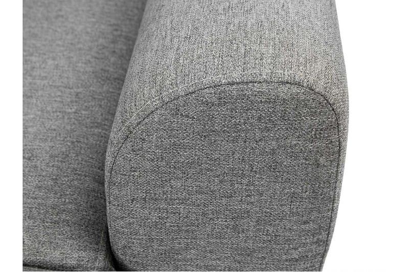 Wilma 6-seter Sovesofa med Sjeselong i Stoff med Kunstlærunderrede - Mellomgrå - Møbler - Sofaer - Sovesofaer
