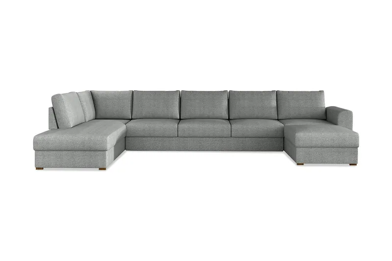 Wilma Sovesofa 141x340 cm med Oppbevaring i Stoff, Grå