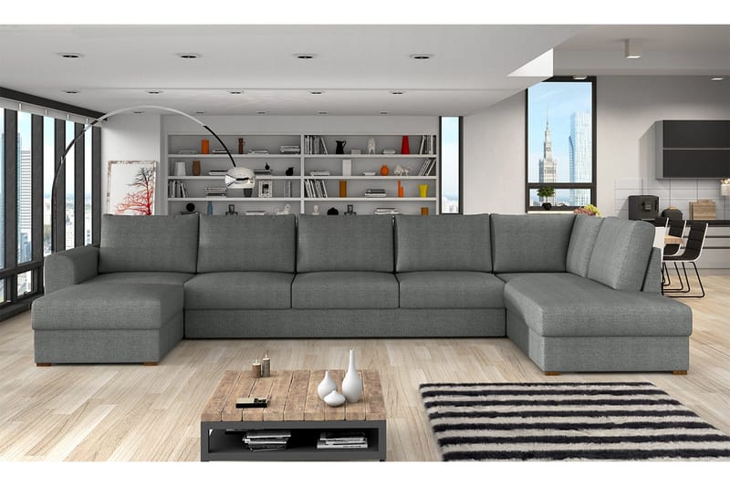Wilma U-sovesofa Stor Høyre - Grå - Møbler - Sofaer - Sovesofaer