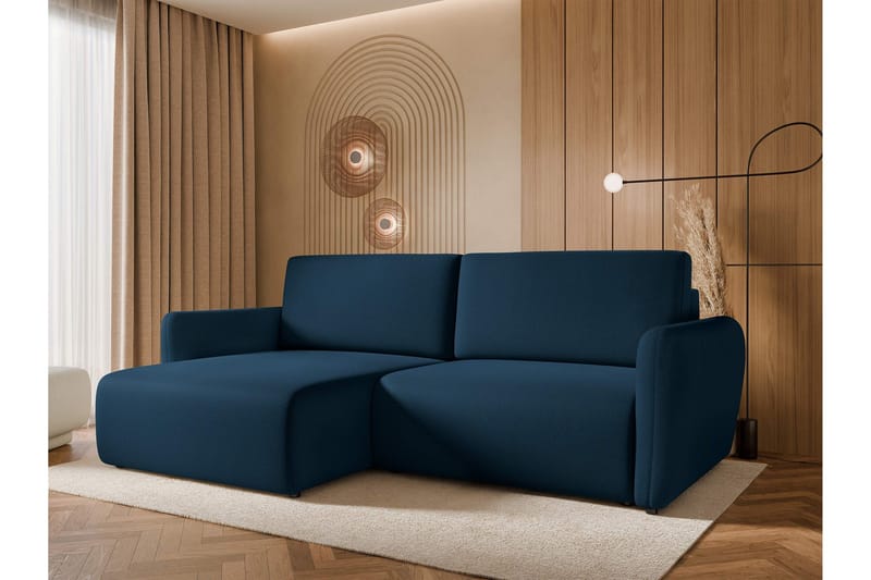 Wymer Sovesofa Med 2-Seters Divan - Blå - Møbler - Sofaer - Sovesofaer