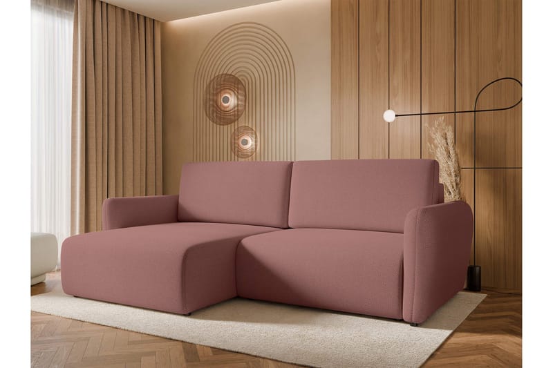 Wymer Sovesofa Med 2-Seters Divan - Rosa - Møbler - Sofaer - Sovesofaer