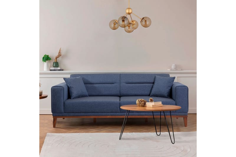Wyong Sovesofa 3-seters 223x94 cm - Blå - Møbler - Sofaer - Sovesofaer
