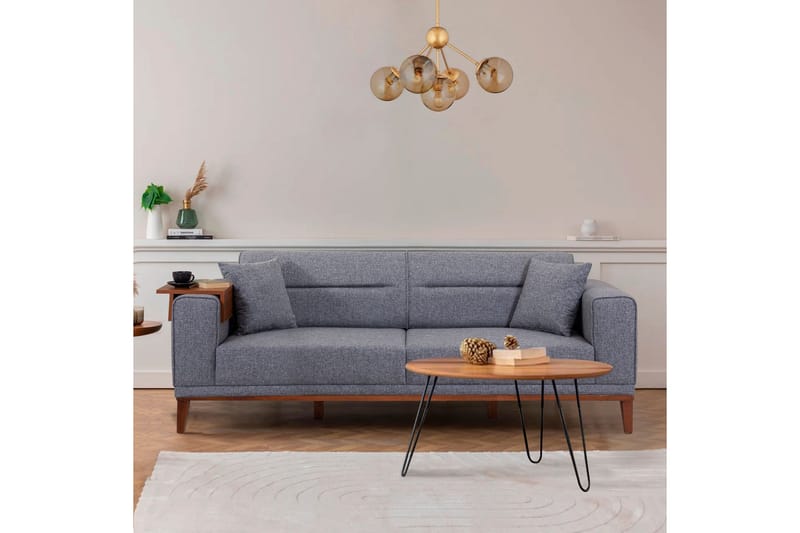 Wyong Sovesofa 3-seters 223x94 cm - Mørkegrå - Møbler - Sofaer - Sovesofaer