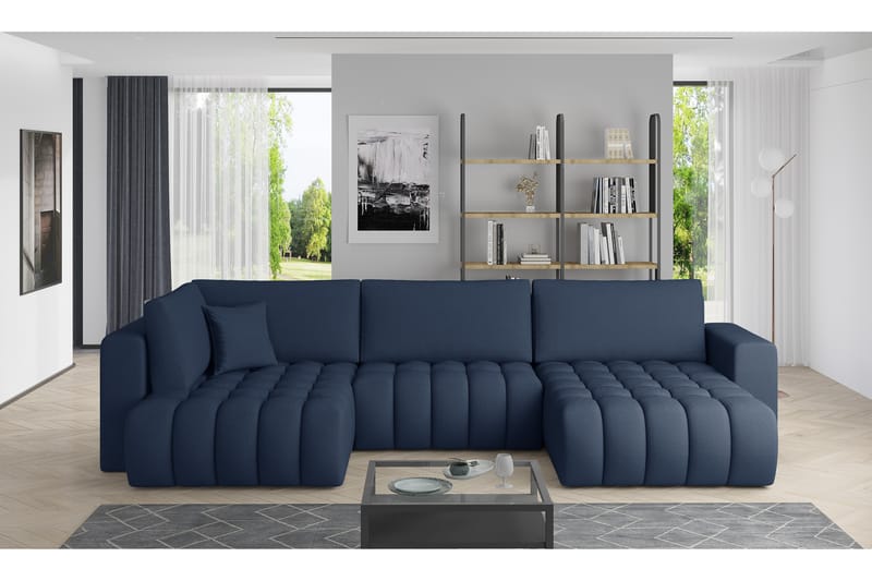 Yorktown U-sovesofa Divan Høyre - Blå - Møbler - Sofaer - Sovesofaer