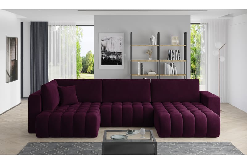 Yorktown U-sovesofa Divan Høyre - Blå - Møbler - Sofaer - Sovesofaer