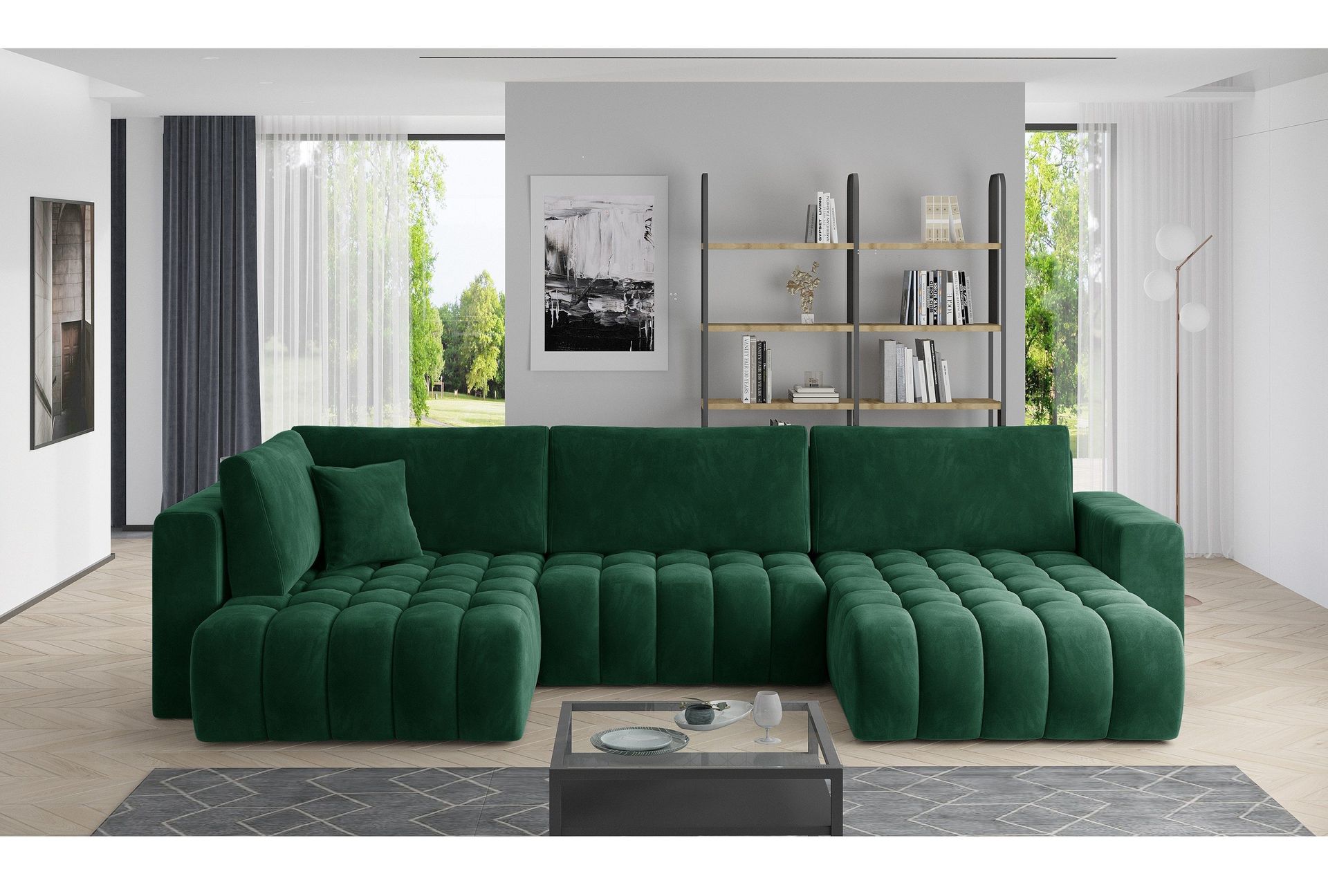 Yorktown U-sovesofa Divan Høyre - Blå
