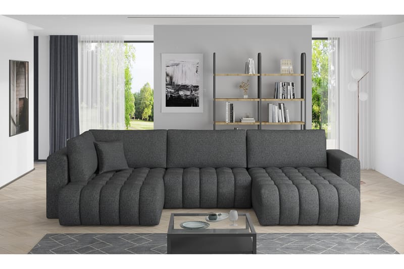 Yorktown U-sovesofa Divan Høyre - Grå - Møbler - Sofaer - Sovesofaer