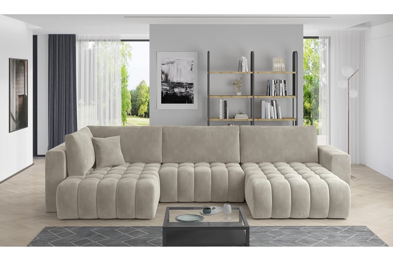 Yorktown U-sovesofa Divan Høyre - Grå - Møbler - Sofaer - Sovesofaer